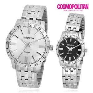 [코스모폴리탄] 남성 여성 커플 메탈시계 CPM1420