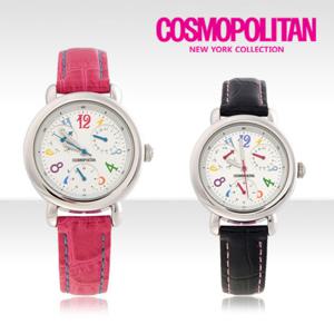 [코스모폴리탄 시계] 여성 가죽 손목 시계 CP-1210L