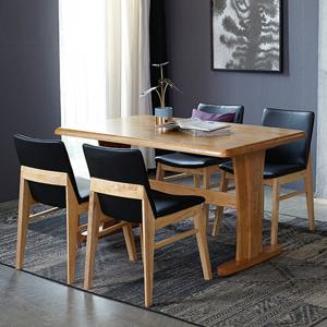 베스트리빙 오츠카 빈츠 1350 우드슬랩 고무나무 4인 식탁세트/의자 4개