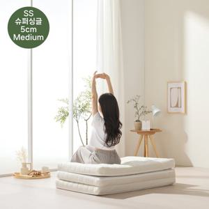 더코이즈 미디움 3단 접이식 천연 라텍스 토퍼 5cm 슈퍼싱글 SS