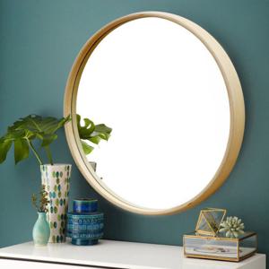 원목원형거울 벽거울 스트랩거울 60cm
