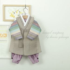 [한설한복]H.5544 고급진 럭셔리 남아색동한복