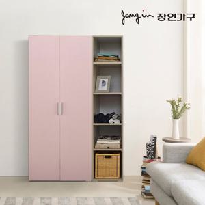 장인가구 블리스 1200 옷장세트 (800 행거형+400 오픈수납장)
