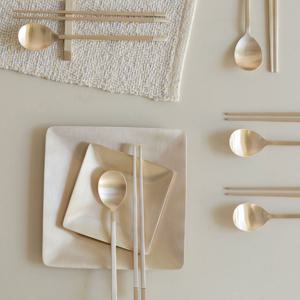 놋담 방짜유기 유기수저 투톤수저 4인