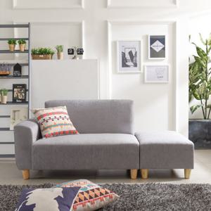 아로미가구 엘사 일반 패브릭 2인용소파 A타입+보조스툴