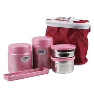 코스모스 트윈 다용도 스텐 보온 도시락 0.76L WJP-703