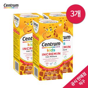 [당일발송 호주직구]센트룸키즈 인크레민 철분 체리맛200mlX3