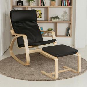 실론 흔들의자+풋스툴 세트 PU 2컬러 1인용쇼파 릴렉스체어