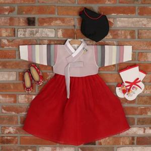 [한설한복]1649.S다같은색동이아니다모던색동여아한복