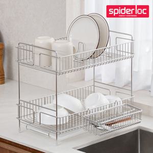 스파이더락 컴팩트 식기건조대 2단/스텐 304
