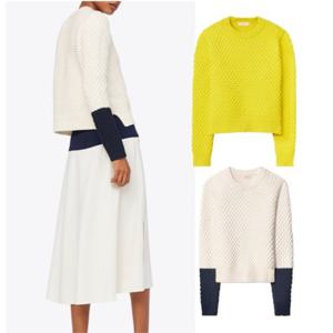 토리버치 여성 허니콤 스웨터 53313 Honeycomb Sweater / 2컬러