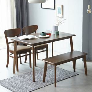 베스트리빙 캔버라 쿠키 4인(1200) 원목 카페 인테리어 식탁세트/캔버라벤치