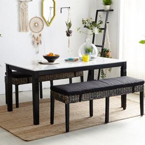 베스트리빙 제니스 아르톤 6인용 화강암 대리석 식탁 테이블 세트/벤치2개형