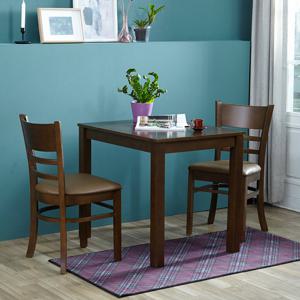 베스트리빙 캘빈 2인 원목 카페 인테리어 식탁세트/의자2개(가죽방석)