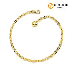 [펠리체골드] 14K 러브리 패턴 팔찌
