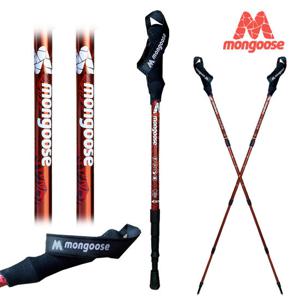 [몽구스]빅토리아 4단 등산스틱 2p 색상 레드