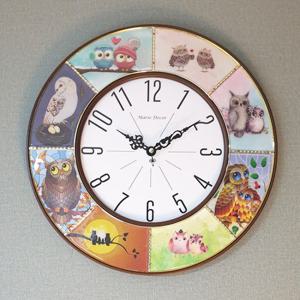 부엉이 갤러리 벽시계 (앤틱)