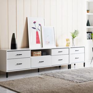 [채우리] 다이스 블랙스틸 LPM 거실장 세트