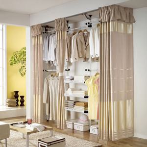 왕자 뉴프리미엄드레스룸4p_프릴골드/드레스룸행거/커튼행거