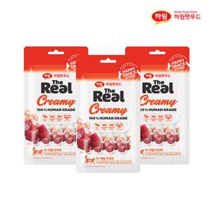 [하림펫푸드] 더리얼 크리미 가다랑어&닭가슴살 50g x 3