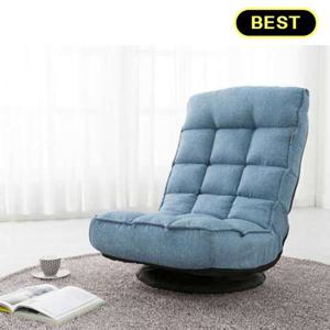 스칼렛 1인용 접이식 회전 좌식의자 360도 돌아가는 바닥의자 허리편한 방석쿠편 커버분리 세탁가능 리클라이너 패브릭 의자 (블루색상 한정10조특가)
