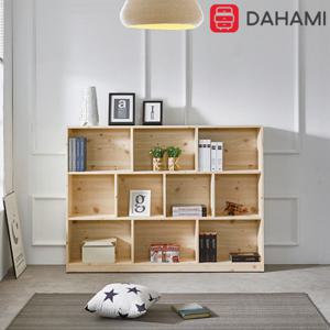 다리오 레드파인 원목 1500 가로형 책장