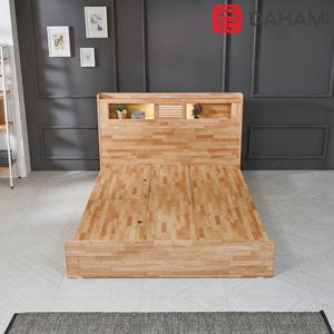 주피터 원목 퀸 사이즈 침대 (매트포함)