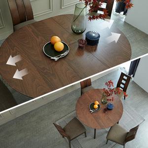 베스트리빙 공간활용 스칼렛 확장형 4인 원형 식탁 테이블세트/의자4개