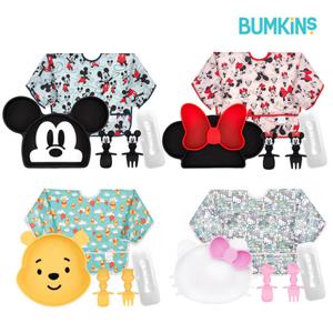 디즈니 흡착식판+디즈니 베이비 스푼포크+디즈니 긴팔턱받이 3종