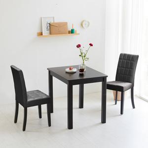 베스트리빙 캘빈 에코 2인용 원목 카페 인테리어 식탁세트/의자 2개