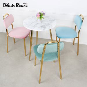 착불 체어센스 에블린 원형 거실 대리석 마블 카페 골드 테이블