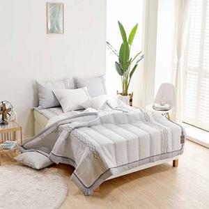 솔리드시어서커여름이불 메이 이불패드베개커버SS풀세트그레이