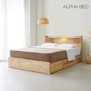 알파침대 몬드 LED 원목 2단 수납침대 SS+아니마 독립스프링