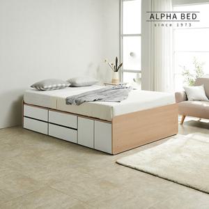 알파침대 어셈블 무헤드 멀티 수납 침대프레임 Q
