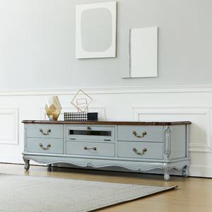 [리체갤러리] 빈티지엔틱 미엘 그레이 거실장 티비다이