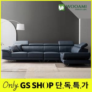[리뷰이벤트]우아미가구 베소 6인 코너형 가죽 소파 2color