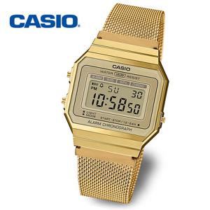 [정품] 카시오 A700WMG-9A 슈퍼슬림 빈티지 전자 메쉬 메탈시계