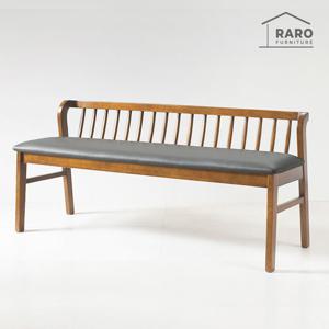 라로퍼니처 그라나다 고무나무 원목 방석 3인용 벤치 식탁 의자 3인 밴치