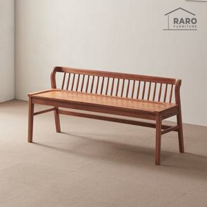 라로퍼니처 발렌시 참죽나무 원목 3인용 벤치 식탁 의자 3인 밴치