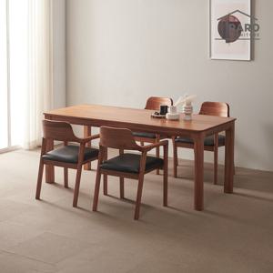 라로퍼니처 발렌시 1900 참죽나무 원목 6인 식탁 세트 (식탁+의자4)