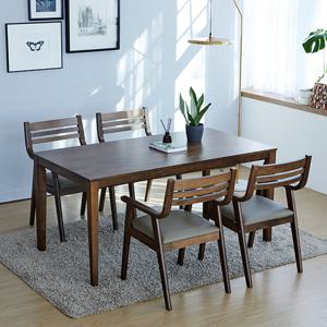 베스트리빙 루마니아 마티나 4인(1600) 원목 인테리어 식탁세트/의자 4개