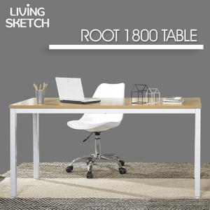 [리빙스케치] 루트 1800 테이블[착불]화이트 네츄럴 철제 책상 학생 사무용 회의테이블