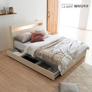 모노 LED 빅 3단서랍 수납 침대 SS_프레임