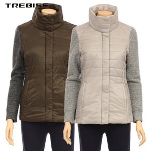 트레비스 여성 퀄팅 배색 패딩점퍼/자켓 (TAGFWD66F)