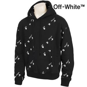 오프화이트 올오버 로고 오버사이즈후디(OMBB037R21FLE008 1001)