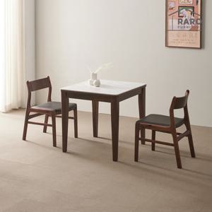 라로퍼니처 로렌 800 포세린 통 세라믹 2인 식탁 세트 (식탁+의자2)