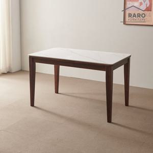 라로퍼니처 로렌 1250 포세린 통 세라믹 4인 식탁 아카시아 원목 테이블