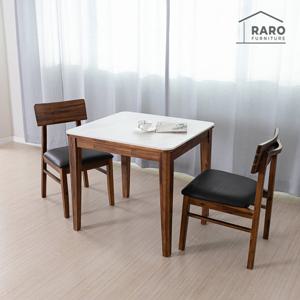 라로퍼니처 카리아 800 포세린 세라믹 2인 식탁 세트 (식탁+의자2)