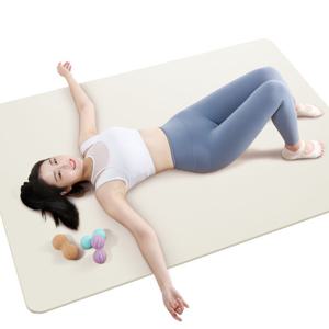 TPE 요가매트 10mm 자이언트매트 122cm 운동매트( 네추럴크림)
