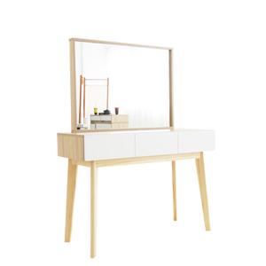[채우리] 버딩 원목 콘솔 수납 화장대 (거울 포함)